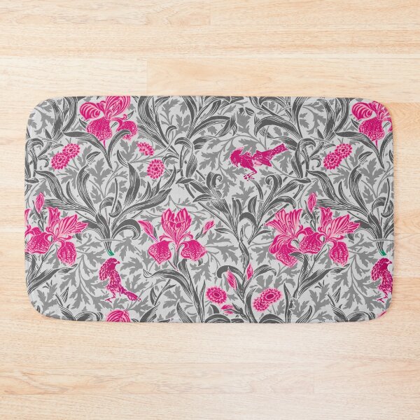 Item preview, William Morris Irises, Pink and Silver Gray  designed and sold by Marymarice.