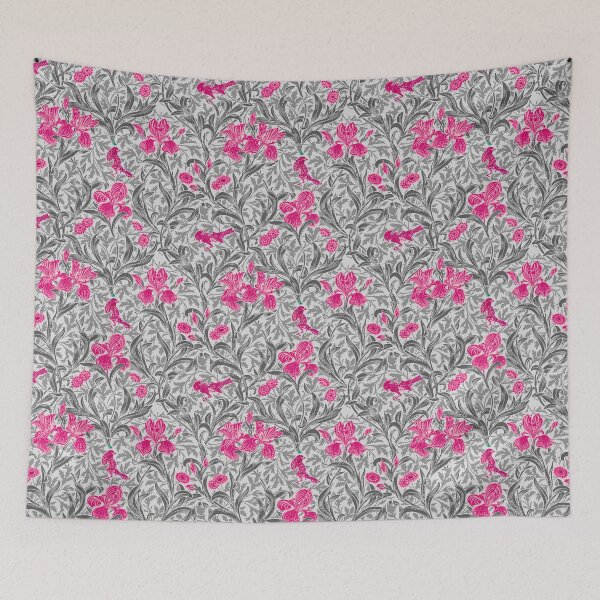 Item preview, William Morris Irises, Pink and Silver Gray  designed and sold by Marymarice.