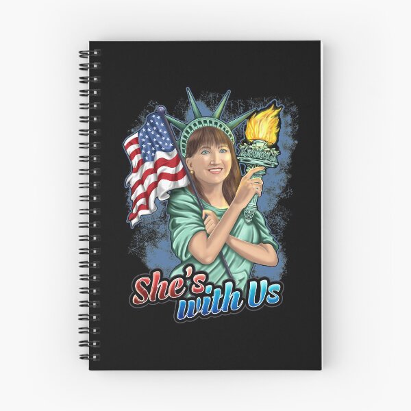 Artikelvorschau, Sie ist mit uns Lady Liberty Illustration Blue Splash entworfen und verkauft von NoveltyMerch.