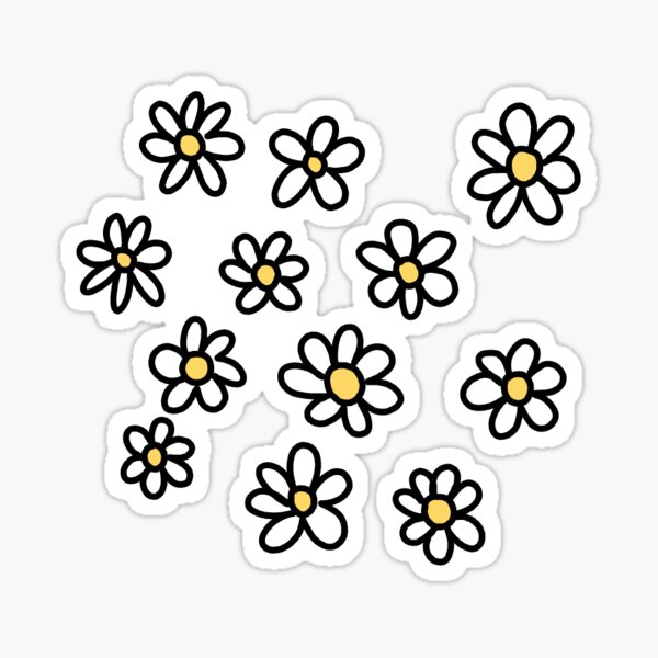 Item preview, white daisies designed and sold by janaestickers15.