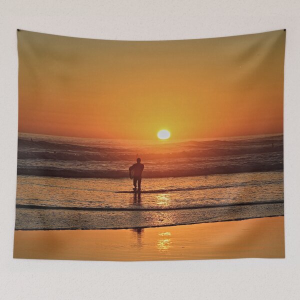 Item preview, Scenic Sunset Sea Seascape Beach Shore Surf Surfer designed and sold by Anna Lemos.