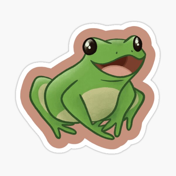 Happy Frog Sticker By Brookeac Redbubble