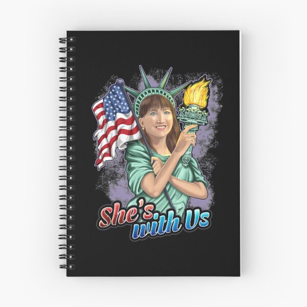 Item preview, She's With Us Lady Liberty Illustration Purple Splash designed and sold by NoveltyMerch.