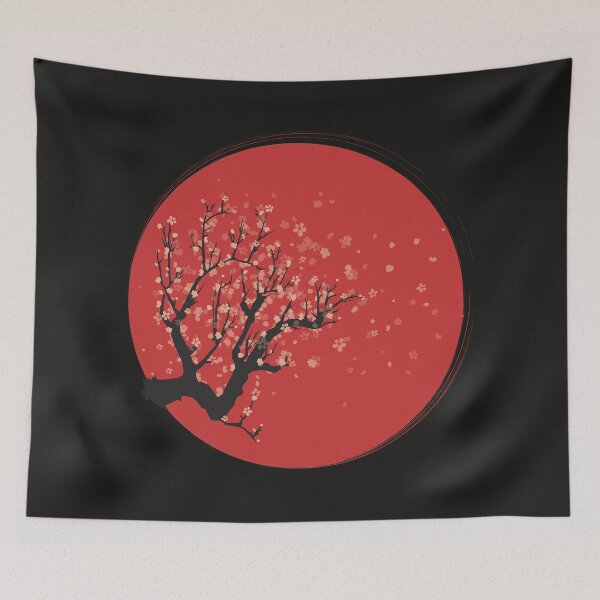 Item preview, T-shirt black tree behind the red moon designed and sold by DiamondStore1.