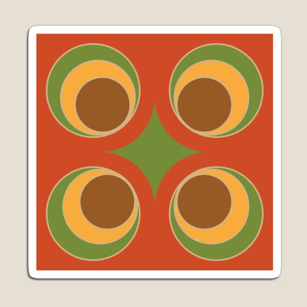 Item preview, Groovy Circular Retro Pattern Design #1 designed and sold by RhubarbMyrtle.
