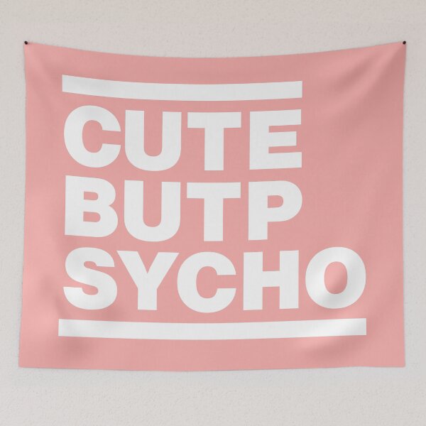 Item preview, She is Cute But Psycho Girly Classy quote designed and sold by elhefe.