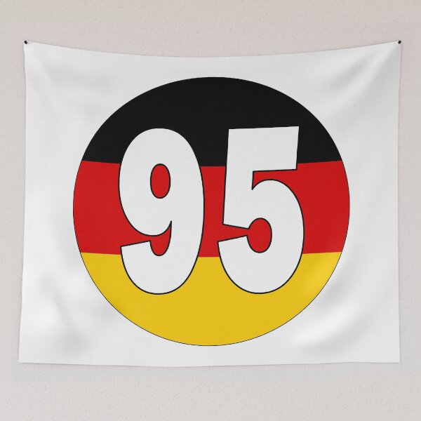 Item preview, Number 95 with Germany flag on the background designed and sold by AllShirts21.