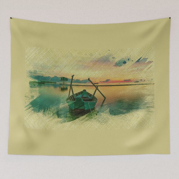 Item preview, Sunset Lake Scenery designed and sold by gooddesignart.