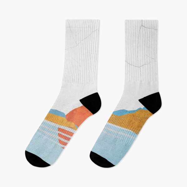 Item preview, Abstract mountain landscape illustration -  sunset mountain ocean landscape   designed and sold by ohaniki.