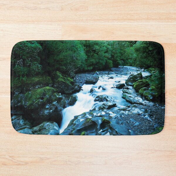 Item preview, White Foamy River Stream on Lush Green Amazon Rainforest Oil Painting designed and sold by yappei.