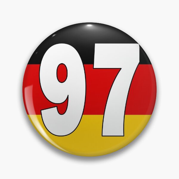 Item preview, Number 97 with Germany flag on the background designed and sold by AllShirts21.