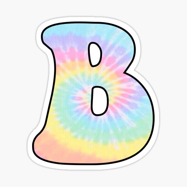 "Aesthetic Pastel Tie-Dye Letter B" Sticker For Sale By STAR10008 ...