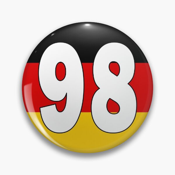 Item preview, Number 98 with Germany flag on the background designed and sold by AllShirts21.