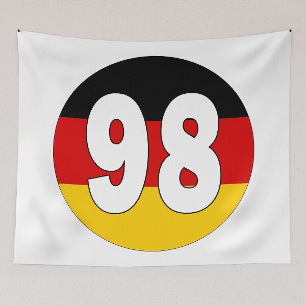 Item preview, Number 98 with Germany flag on the background designed and sold by AllShirts21.