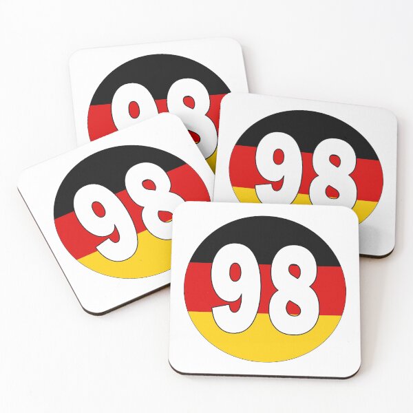 Item preview, Number 98 with Germany flag on the background designed and sold by AllShirts21.
