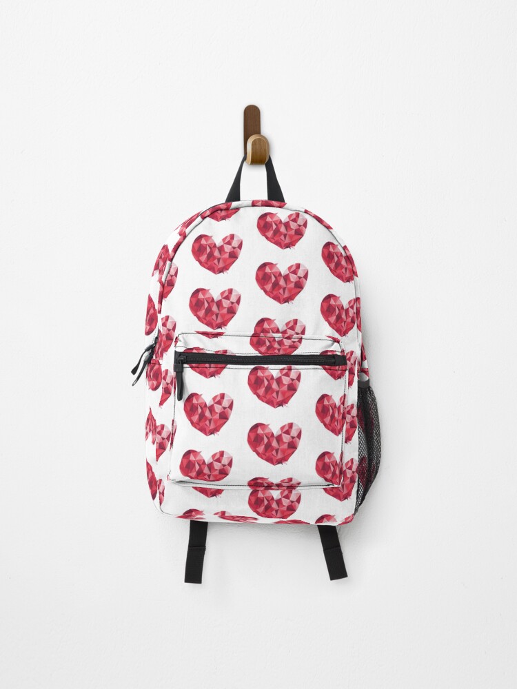 Thumbnail 1 of 3, Backpack, Heart geometric pattern designed and sold by ExploreStore.