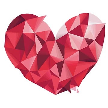 Artwork thumbnail, Heart geometric pattern by ExploreStore