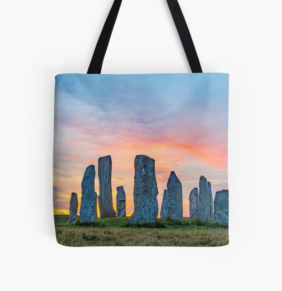 Steinkreis Callanish, Äussere Hebriden Allover-Print Tote Bag