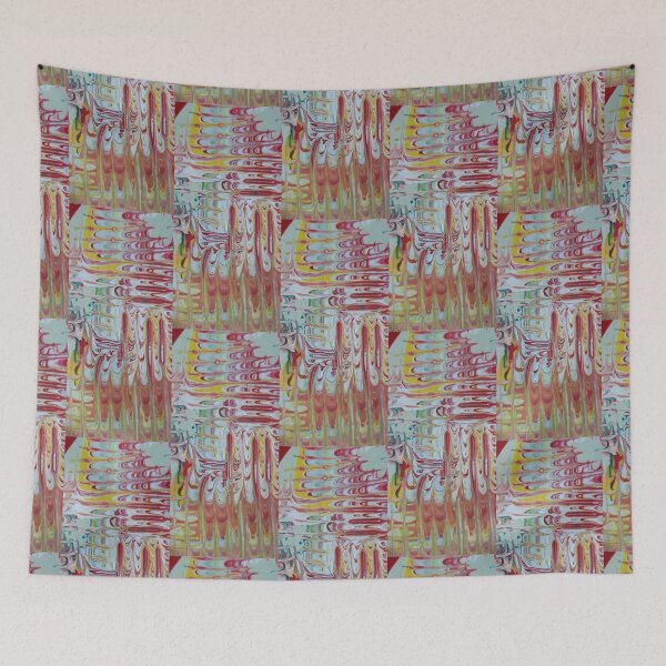 Item preview, Marbled paint design in white, red, muliticolours designed and sold by Emma  Amies.