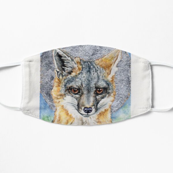 Gray Fox Face Masks Redbubble - grey fox tail roblox id