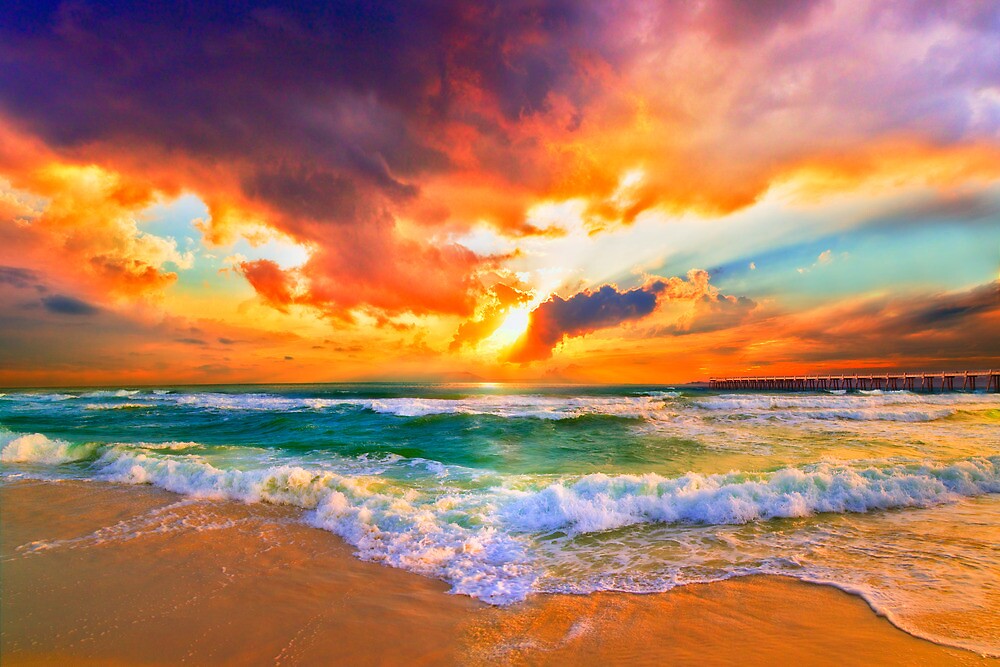 Colorful Sunset Beaches | www.pixshark.com - Images ...