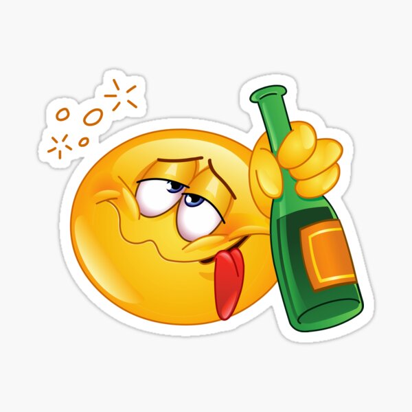 Drunk Emoji Stickers Redbubble