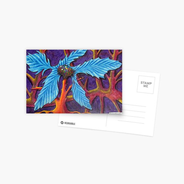 400 - FLORAL DESIGN - 10 - DAVE EDWARDS - COLOURED PENCILS & FINELINER PENS - 2014 Postcard