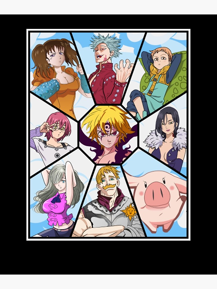 Seven Deadly Sins Anime Seven Deadly Sins Art Print For Sale By Kaidencecar Redbubble