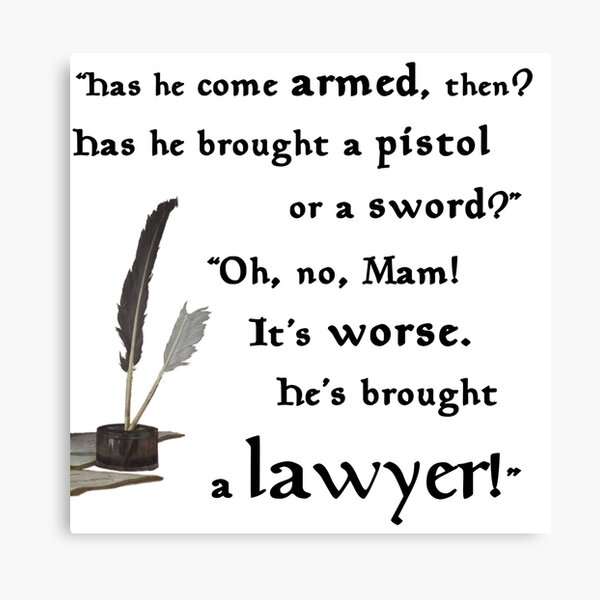 Fear the lawyer! Canvas Print