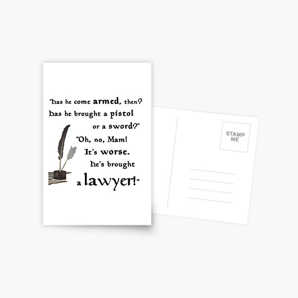 Fear the lawyer! Postcard