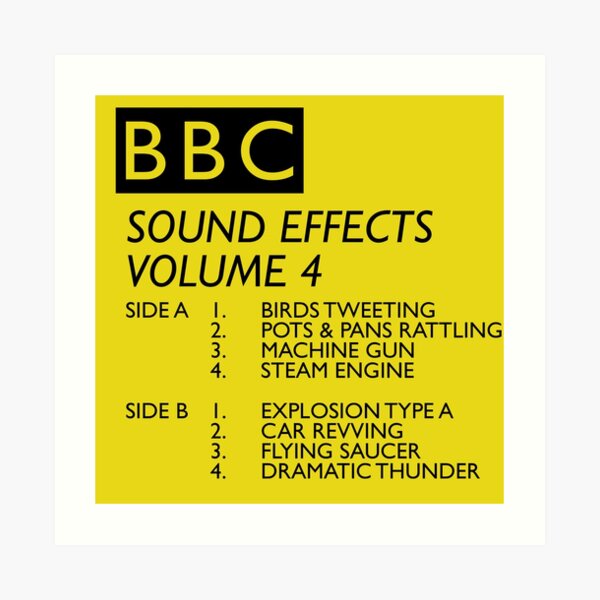 BBC Sound Effects Volume 4 Art Print
