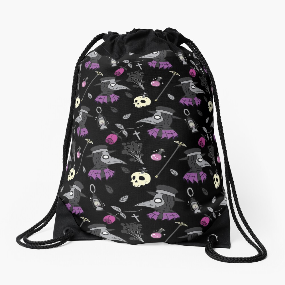 Plague Doctor Drawstring Bag