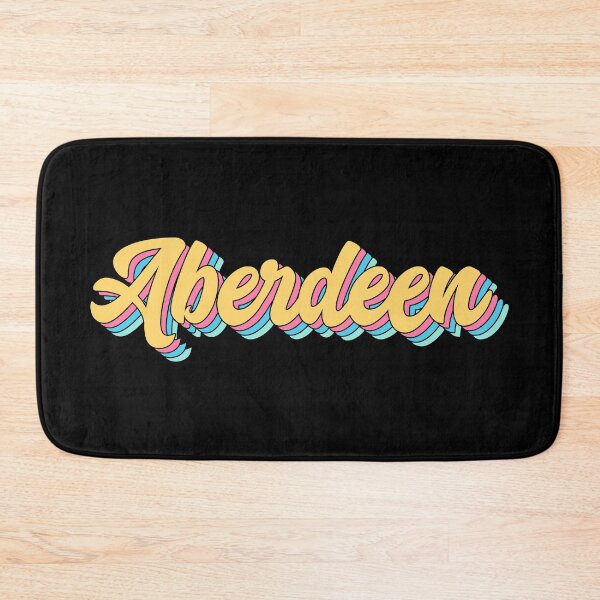 Item preview, Aberdeen Retro Yellow Script designed and sold by modeoftravel.