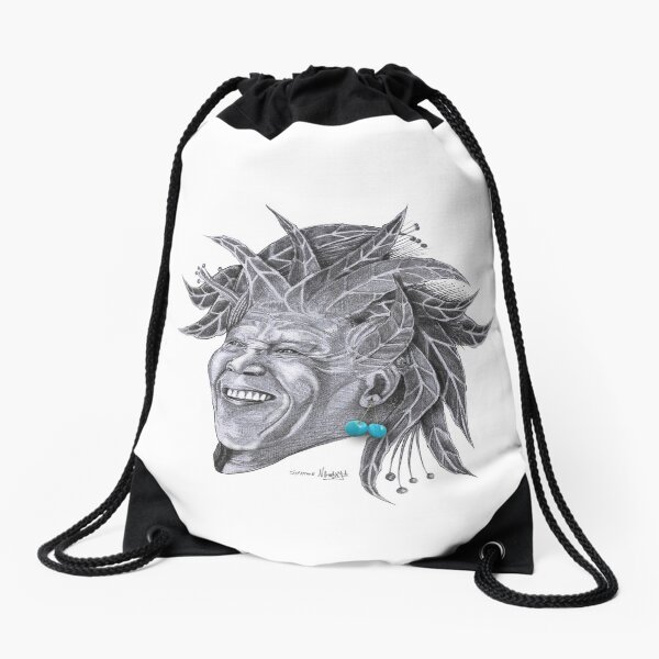 Sundela - Mandela in the Sun Drawstring Bag