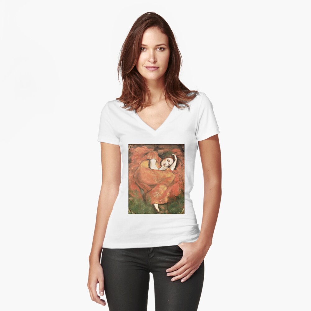Item preview, Fitted V-Neck T-Shirt designed and sold by CristianaCole.