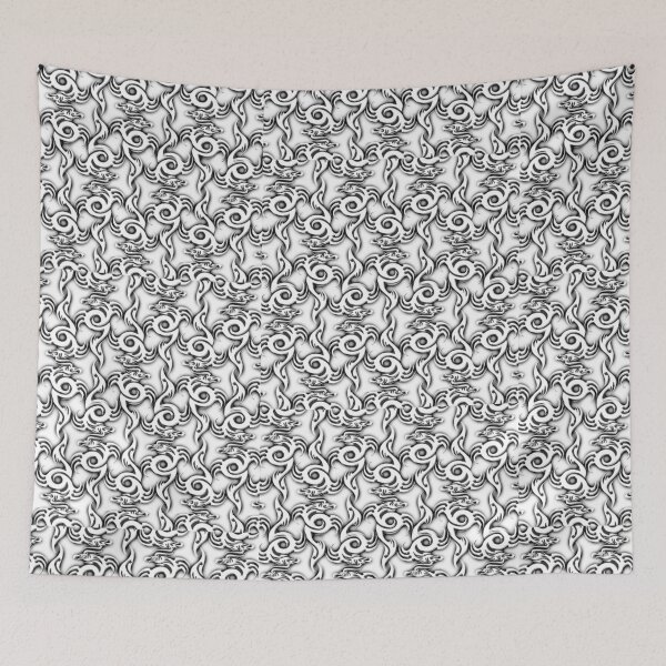 Item preview, Dragon pattern in black and white tones designed and sold by harietteh.