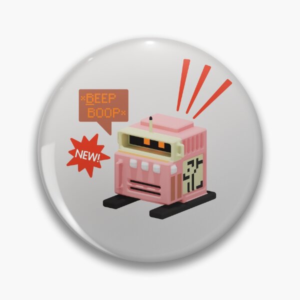 Item preview, Pink Voxel Robot Advertisement  designed and sold by Karenw00d.