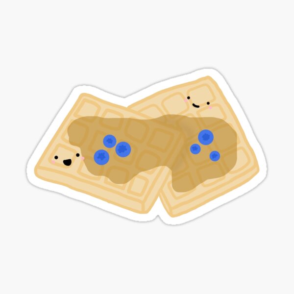 Cute Blueberry Waffles Sticker