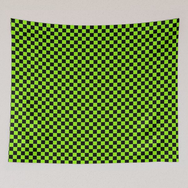 Item preview, Lime Green & Black Checkers designed and sold by goon-squad.