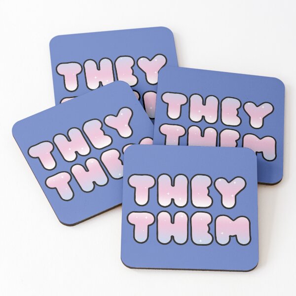 Item preview, THEY/THEM: Trans Pride Starry Pronoun Design  designed and sold by SimplyPride.