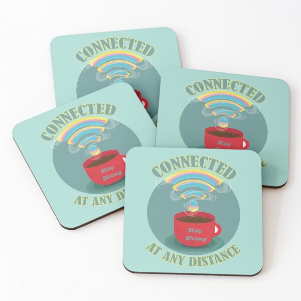 Item preview, Stay Connected At Any Distance- Stay Strong Wi-fi and Stay Strong Coffee designed and sold by EvaWolf.