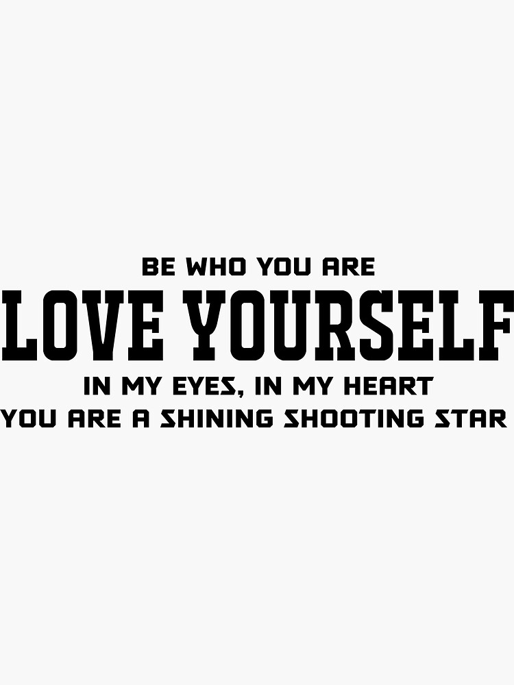 Thumbnail 3 of 3, Sticker, Love Yourself (Black) designed and sold by VkScript.