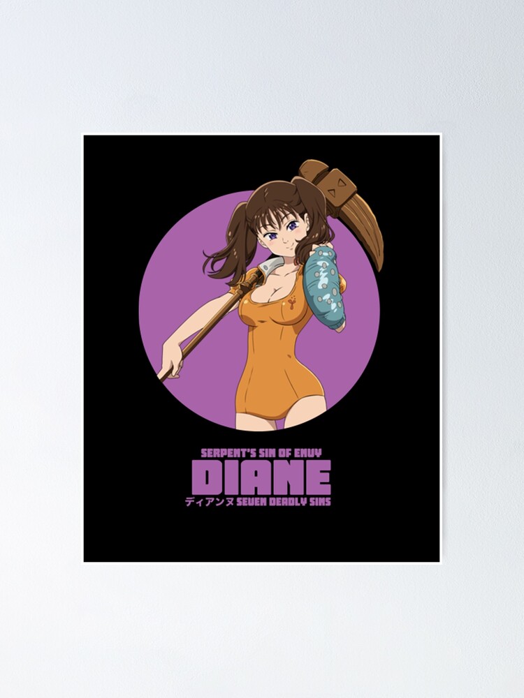 diane seven deadly sins nanatsu no taizai seven poster by kaidencecar redbubble diane seven deadly sins nanatsu no taizai seven poster by kaidencecar redbubble