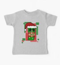 Minecraft Christmas Creeper Baby Tee