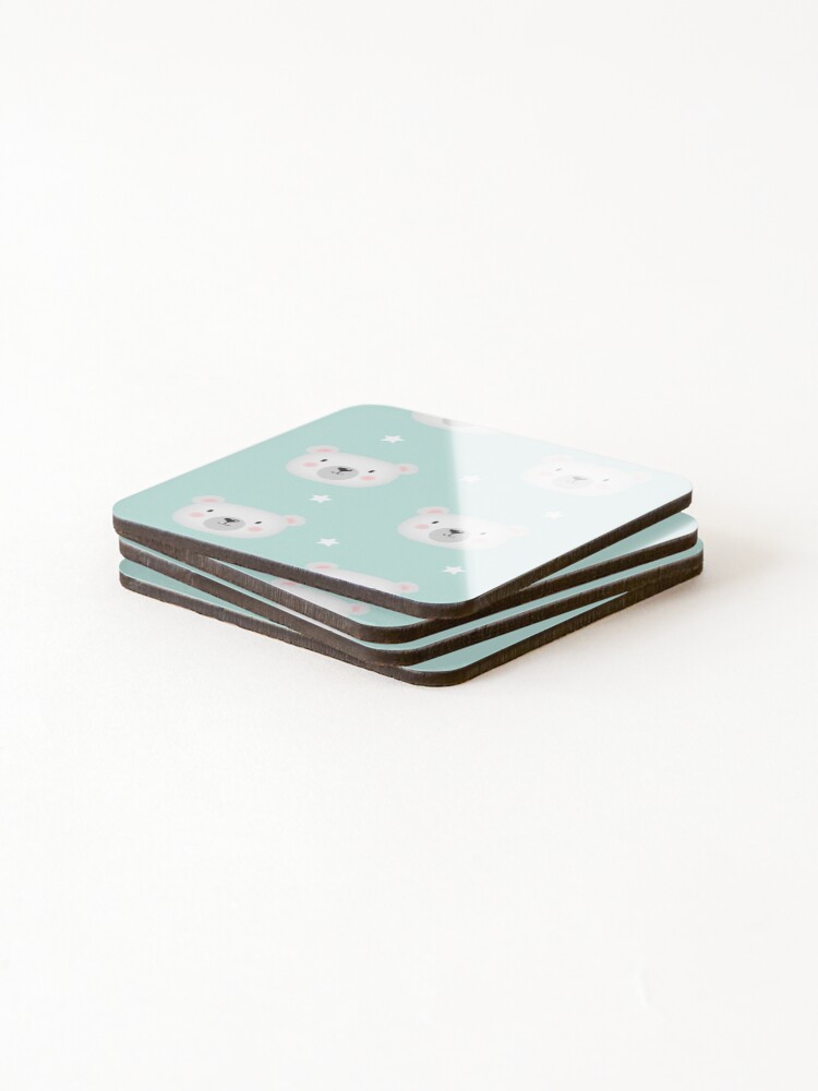 Thumbnail 4 of 5, Coasters (Set of 4), cute bear designed and sold by Roshah.