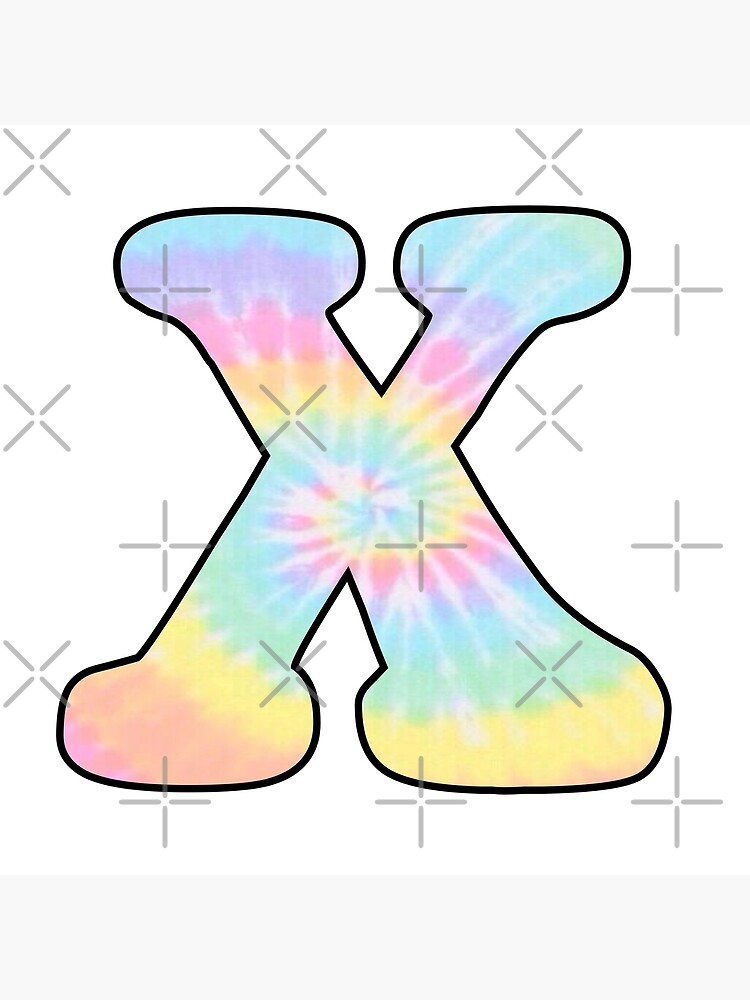 aesthetic-pastel-tie-dye-letter-x-poster-for-sale-by-star10008