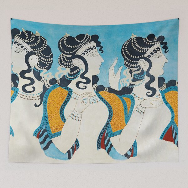 Item preview, Ladies in Blue - Minoan Fresco designed and sold by brushandframes.