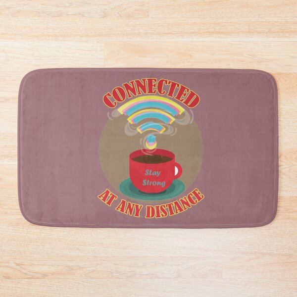 Item preview, Stay Connected At Any Distance- Stay Strong Wi-fi and Stay Strong Coffee- Red Color designed and sold by EvaWolf.