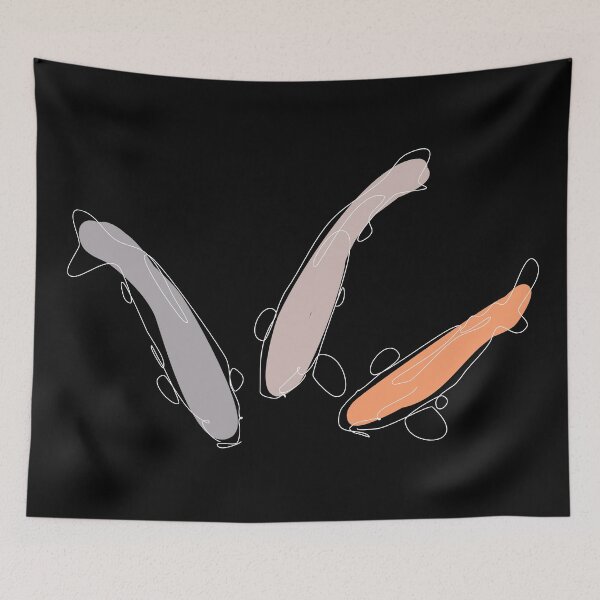 Item preview, Koi Fish Minimalistic Design (White Line ver) designed and sold by margidesign.