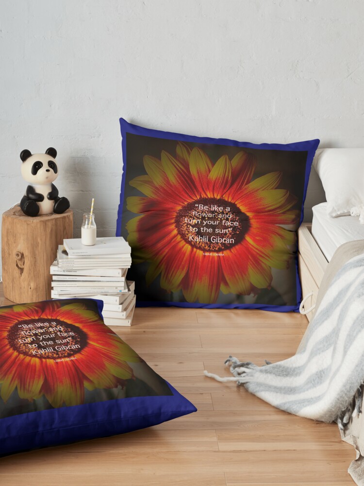 Alternate view of Be a sunflower By Yannis Lobaina Floor Pillow
